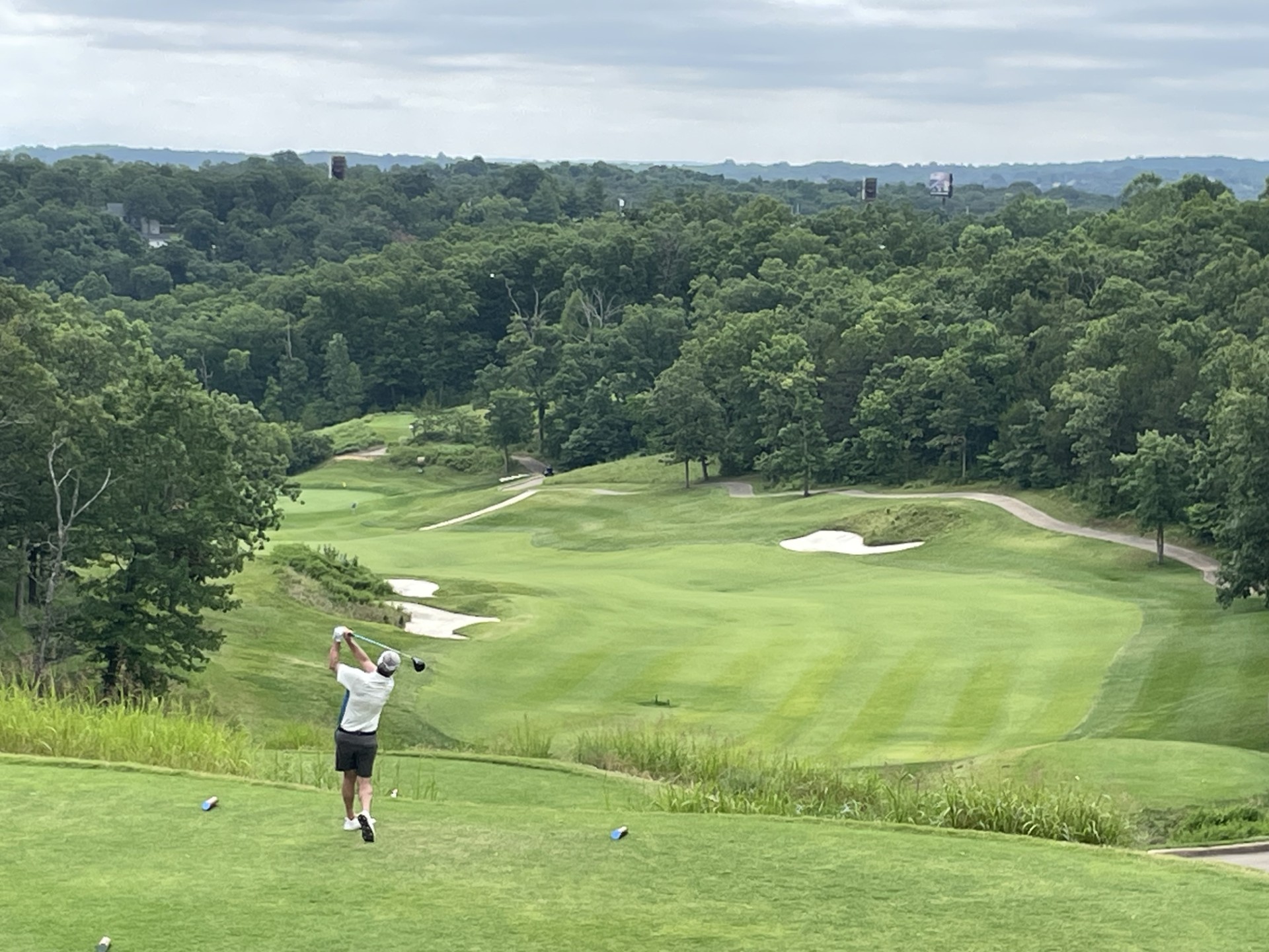 Greg Richard reading a putt on the green at Georgetown Golf Ranch